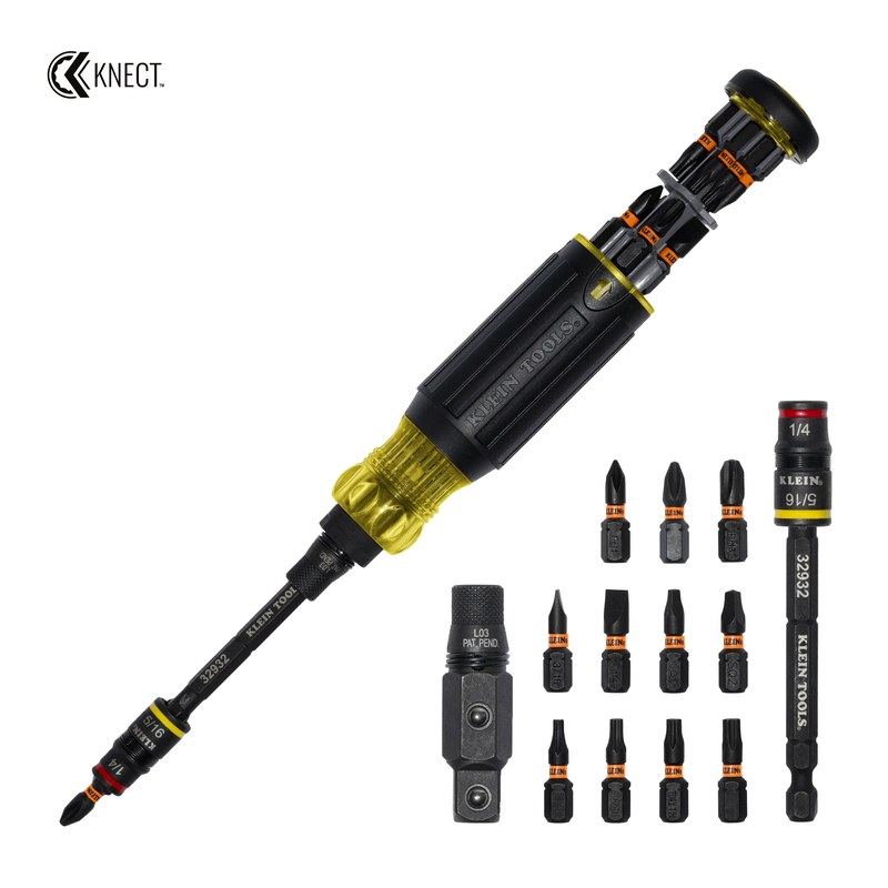 Klein Tools KNECT 16-in-1 Impact-Rated Screwdriver/Nut Driver (32516HD), product photo