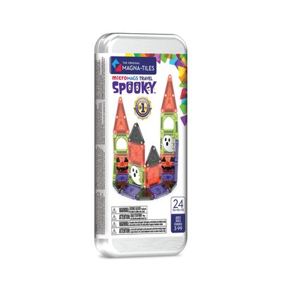 Magna-Tiles microMAGS 24-Piece Travel Set (Spooky colors), product photo