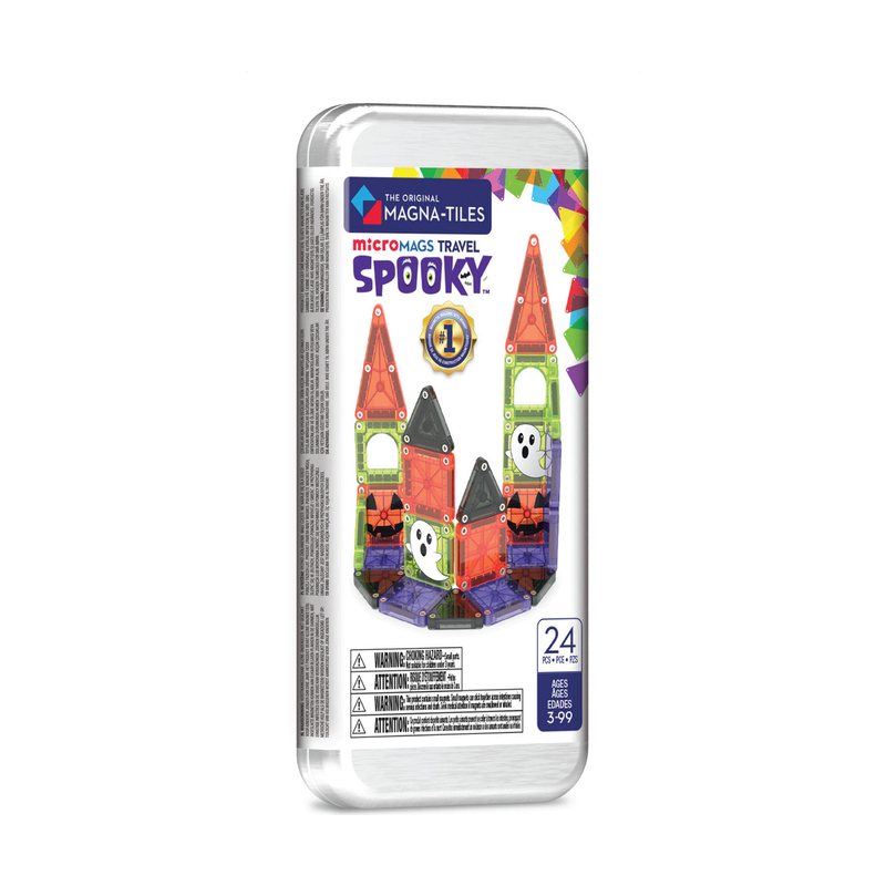 Magna-Tiles microMAGS 24-Piece Travel Set (Spooky colors), product photo